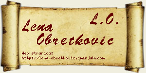 Lena Obretković vizit kartica